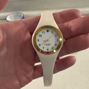 Kate Spade White and Gold Watch